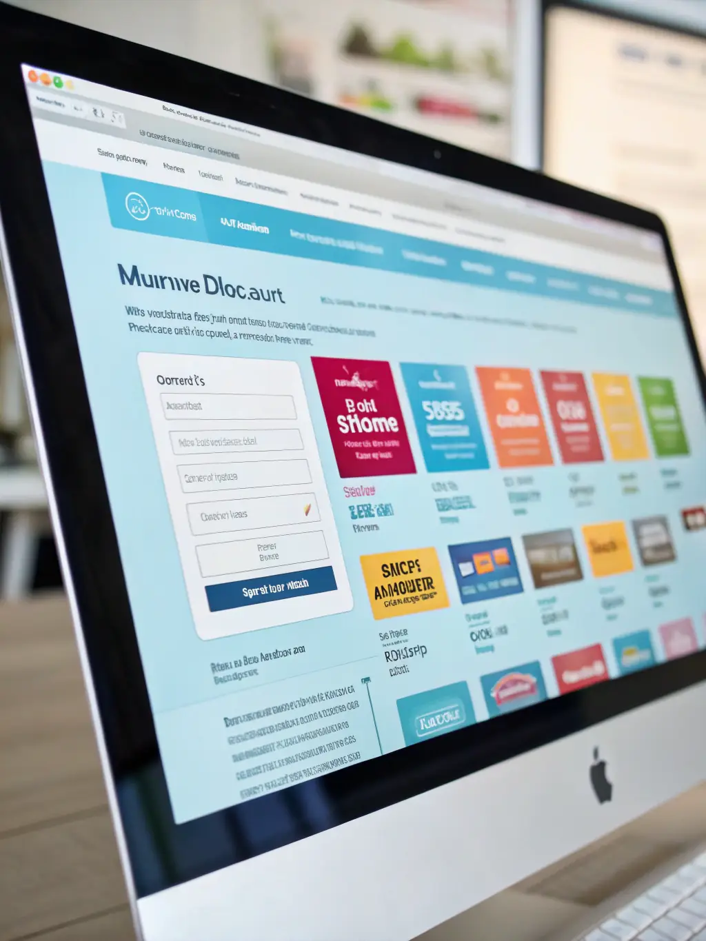 A digital display of flight deals and discounted airfares, with vibrant tags showing 'Special Offer' and 'Limited Time', set against a clean, modern website interface.